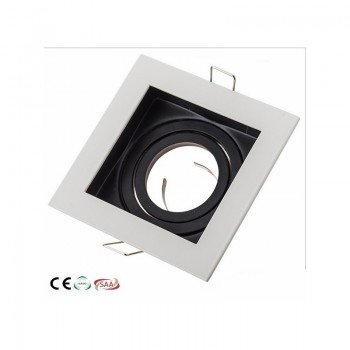 Support encastrable inclinable carré ampoule GU10 / GU5.3 Support encastrable inclinable carré ampoule GU10 / GU5.3