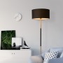 Lampe sur pied en bois noire