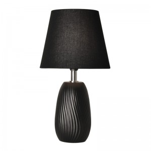 Lampe de table céramique noire