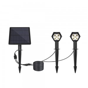 Double spot solaire extérieur 3W IP65