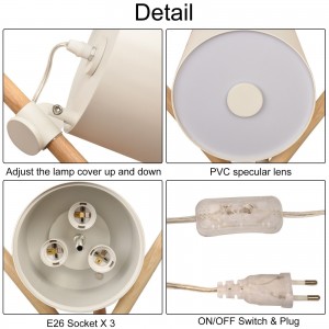 Lampe à poser en bois