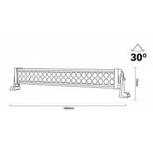 Rampe LED pour 4x4 240W 30º 1065mm