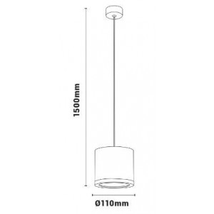 dimension lampe LED 25W