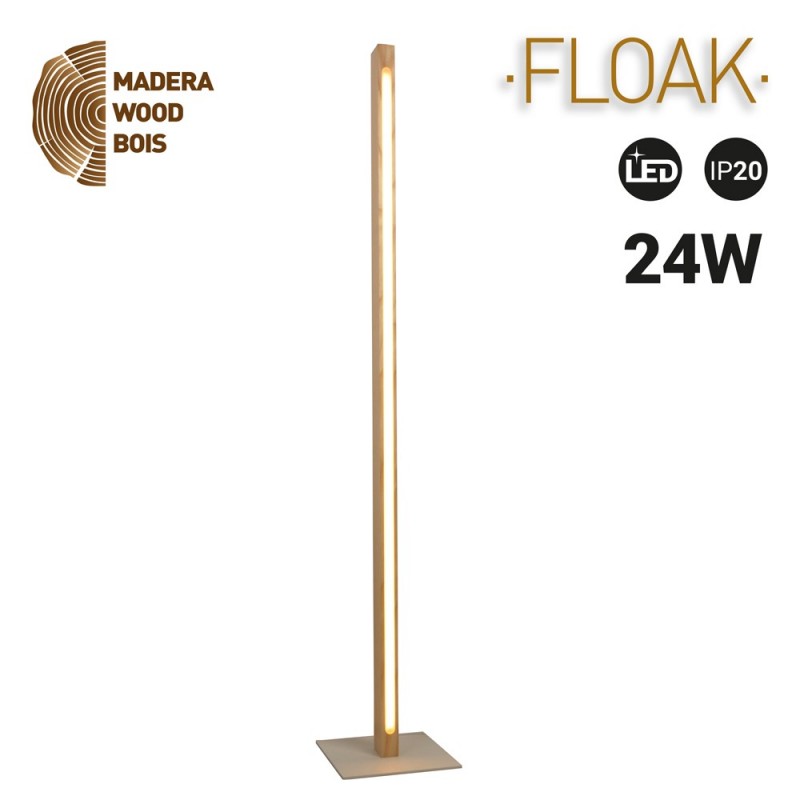 Lampadaire en bois