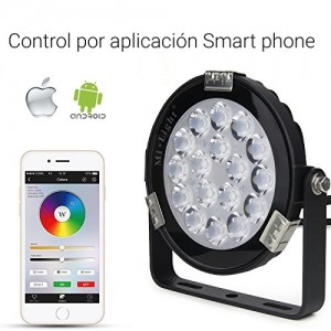 Projecteur LED RGB + CCT 9W Contrôle RF et WIFI IP65