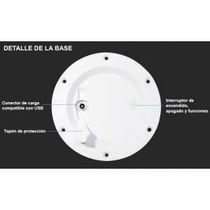 module batterie LED boule lumineuse RGBW sans fil 50cm 2,4W IP65