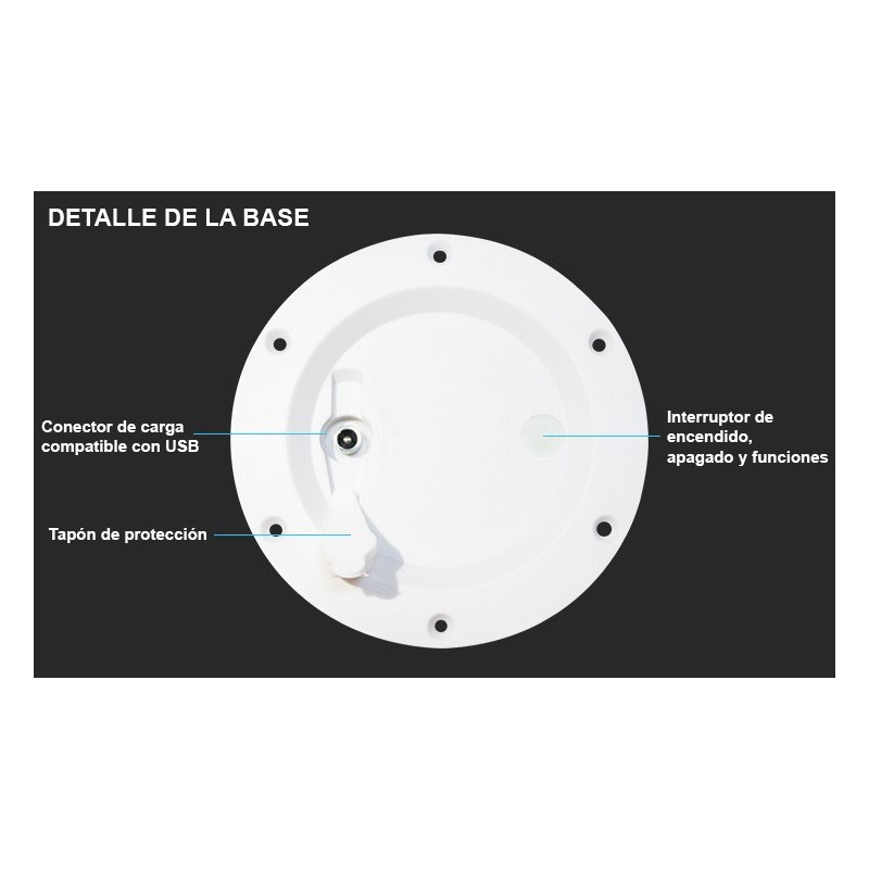 module batterie LED boule lumineuse RGBW sans fil 50cm 2,4W IP65 module batterie LED boule lumineuse RGBW sans fil 50cm 2,4W IP65