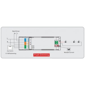 Driver bouton poussoir multi courant 9-42 V-DC 200 à 350MA