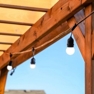 Acheter Guirlande lumineuse extérieure LED Globe ampoule 25FT guirlande de  jardin lampe rétro IP44 étanche à l'extérieur lampe parapluie suspendue  avec prise américaine ou européenne