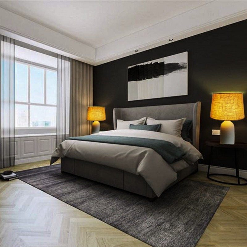 lampe de chevet blanche avec abat jour