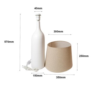 dimension lampe à poser avec abat jour