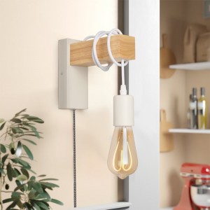 lampe murale blanche avec interrupteur