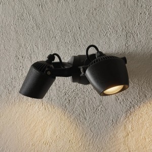 Fumagalli Spot à piquet Minitommy-EL 2 Lampe CCT noir/givré