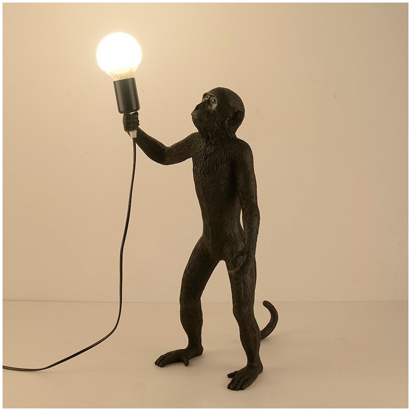 lampe sur pied singe en résine