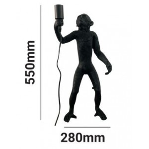 dimensions lampe singe sur pied