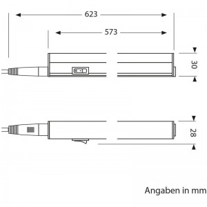 Réglette LED T5 sous meuble 60cm 8W