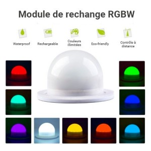 Kit de rechange pour boule lumineuse rgbw