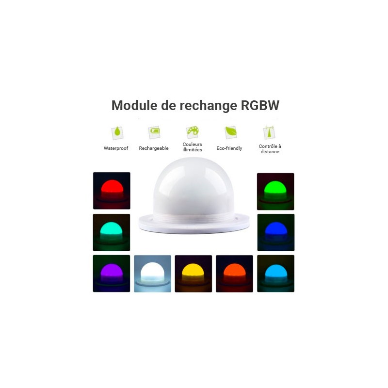 Kit de rechange pour boule lumineuse rgbw