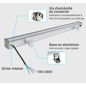 composition rampe LED extérieur