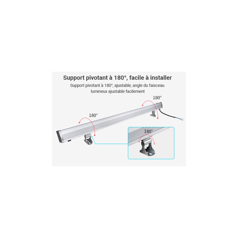 Lèche mur orientable LED RGB