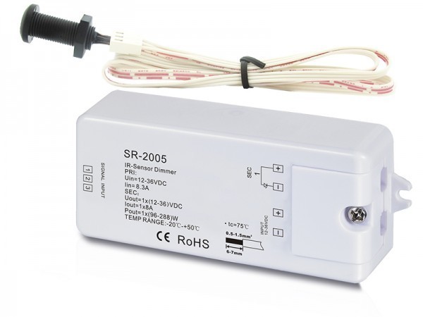 Mini interrupteur à capteur IR switch 24 V 24 V L.60mm 72 W blanc L&S