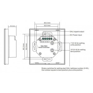 DALI TOUCH Interrupteur tactile 12-24V DC (4 zones)