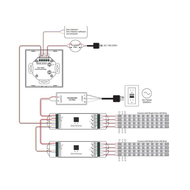 câblage interrupteur dali
