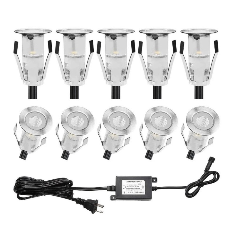 Acheter kit de spots LED encastrables escalier ou sol 0,4W 12V/CC