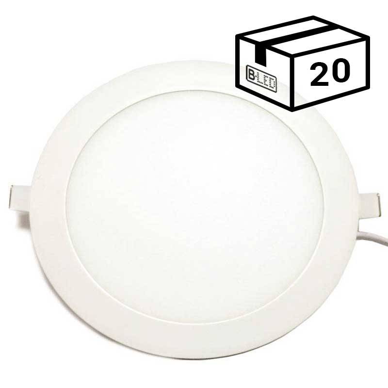 Pack spot LED 20W encastrable extra-plat (20 u.)