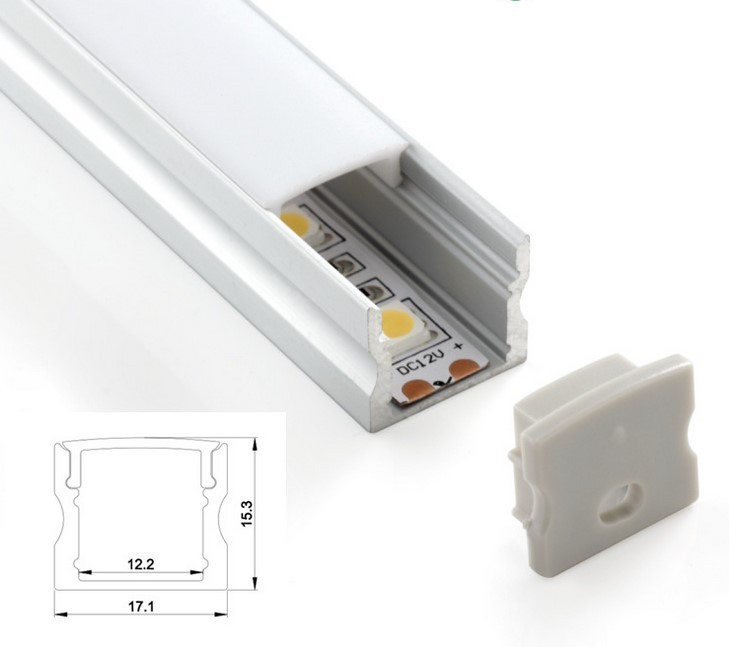 Clip de fixation plastique pour profilé aluminium 17X8-15mm