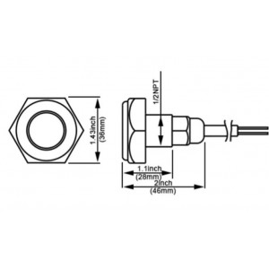 Spot LED encastrable 27W 9-32V pour bouchon de vidange