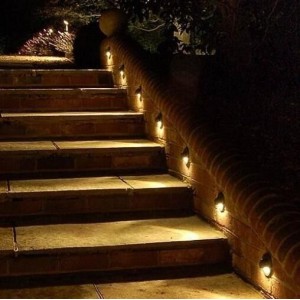 Balise murale à LED pour escalier avec détecteur de mouvement - 0,18 W