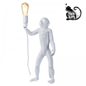 lampe singe blanc