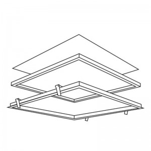 cadre encastrable pour panneau LED 60x60