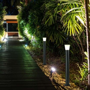 2x éclairage extérieur sur pied chemin de maison de jardin lampe