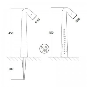 Poteau lumineux LED