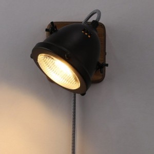 Lampe murale avec prise intégrée