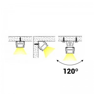 Profilé aluminium encastrable 18x12mm pour ruban LED 15mm