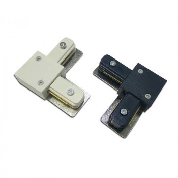 Connecteur rigide 90º équerre pour rail monophasé Connecteur rigide 90º équerre pour rail monophasé