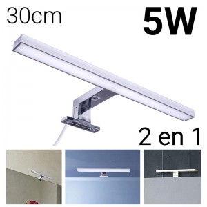 Lampe Miroir LED lampe armoire applique salle de bain 4000 Kelvin 5W IP44  300mm