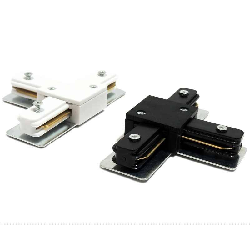 Connecteur rigide en T rail monophasé