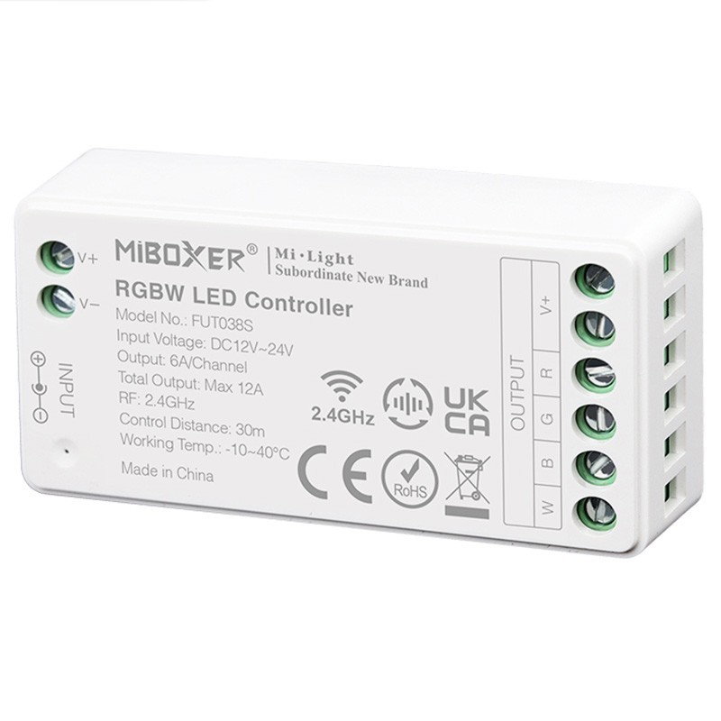 Contrôleur de bande RGBW 12/24V DC  MiBoxer - FUT038S