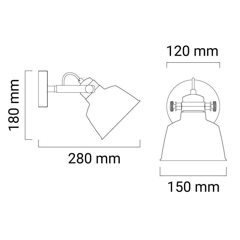 Applique murale intérieur KUKKA avec prise et interrupteur