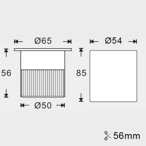 Dimensions balises encastrables