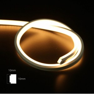 Néon LED flexible 24V DC - 10X10mm - 5 mètres - IP67 - 14W/m - À courbure verticale