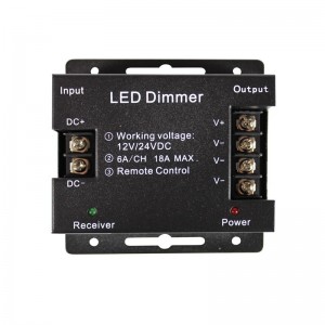 Variateur dimmer avec télécommande RF 12V / 24V 1 canal