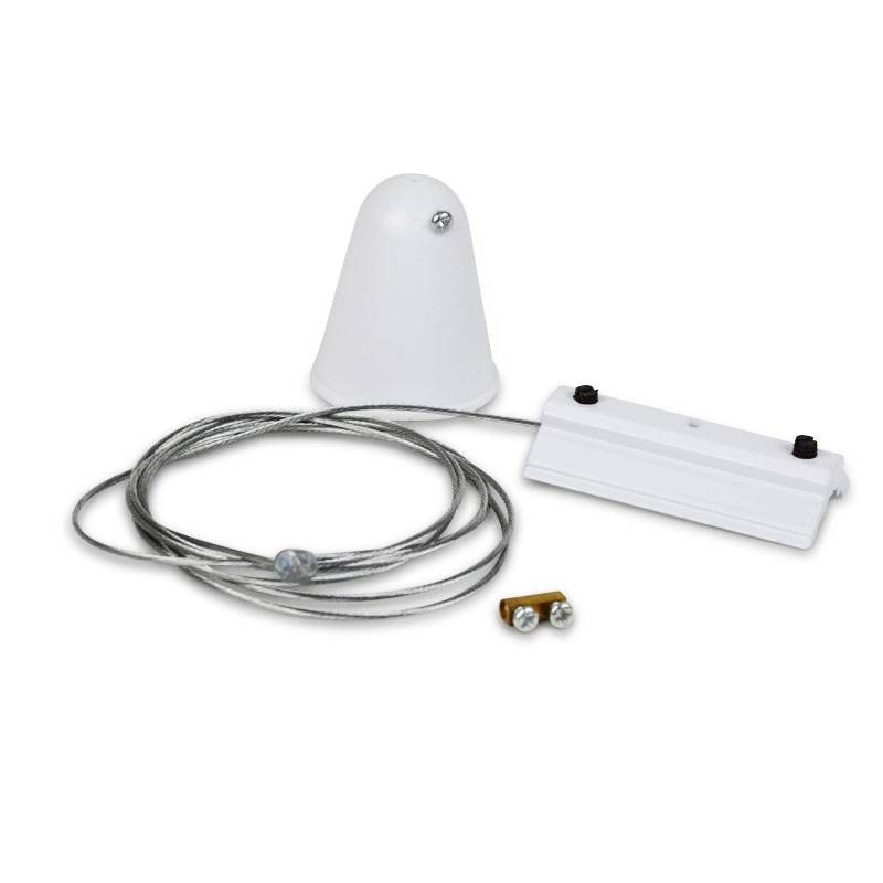 Kit de suspension câble 80cm rail triphasé