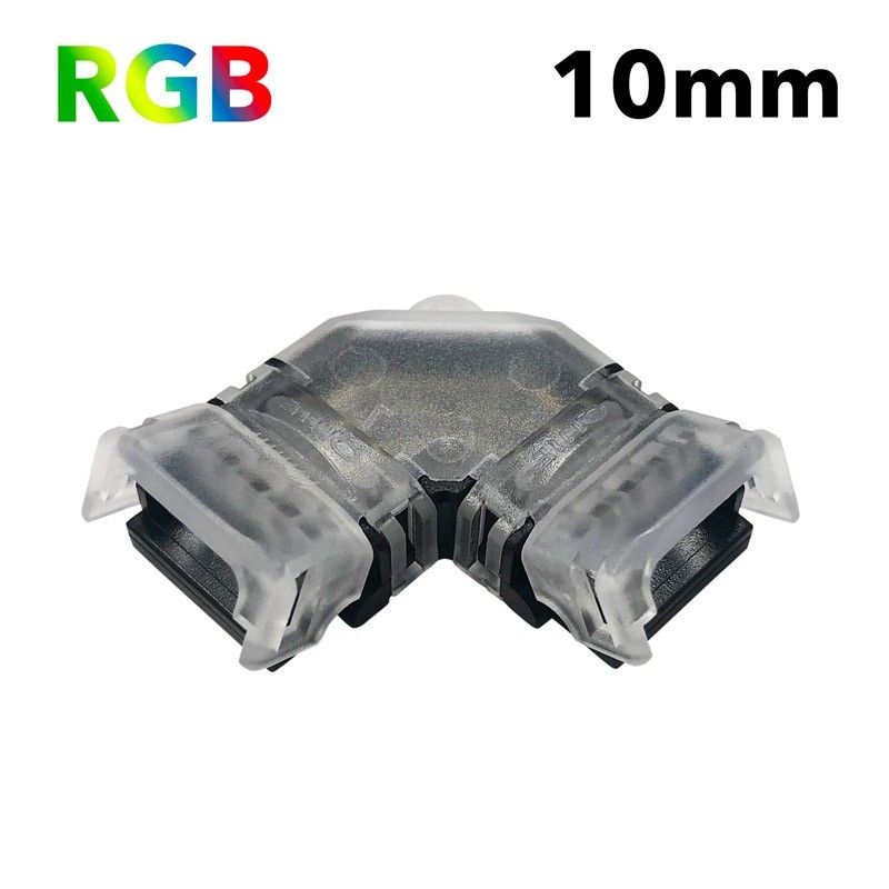 Connecteur d'angle 90° à clips - Ruban RGB - RGBW - Monocouleur