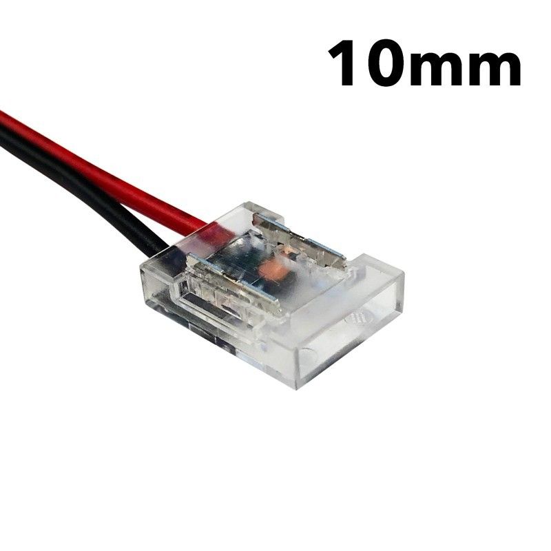 2 connecteurs angle 90° 10mm pour ruban LED