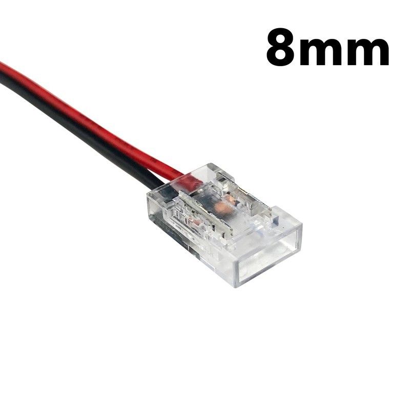 Comprend 4 Connecteurs milieu,2 en Forme de L,1en Forme de T PAUTIX 12 Pack 8mm 2 Pin Connecteur LED Kit pour Ruban LED COB 4 15cm de Rallonge à Double Extrémité et 1 Connecteur Femelle DC 